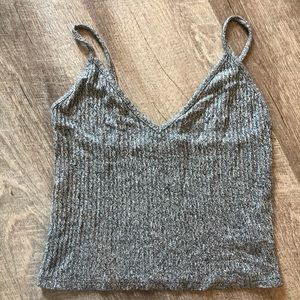Brandy Melville Grey Knit Crop Tank BNWOT